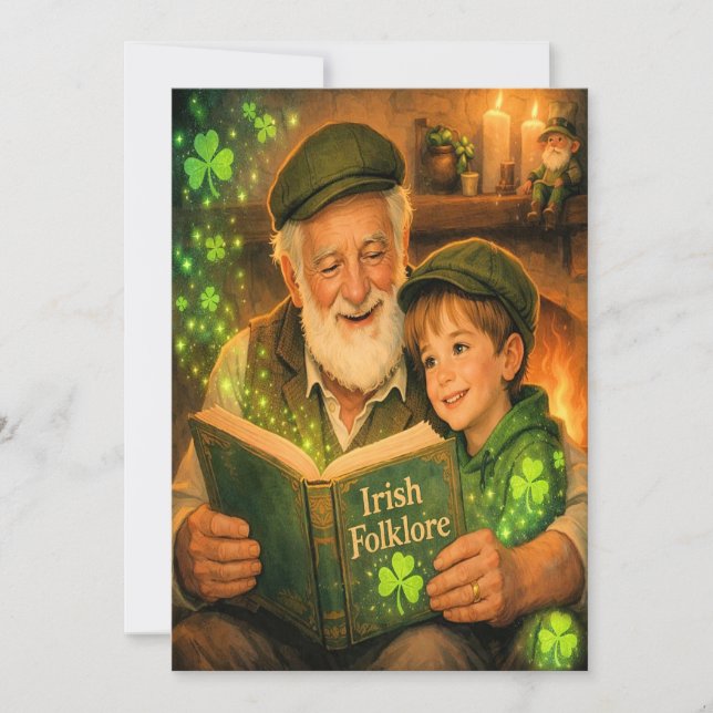 Vintage Grandfather St. Patrick's Day Card (Front)