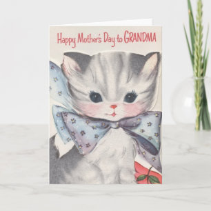 Vintage Grandma Mother's Day Cat Card