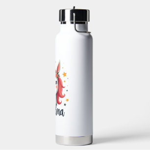 Vintage Grandma Unicorn Floral Crown Cute Magical Water Bottle