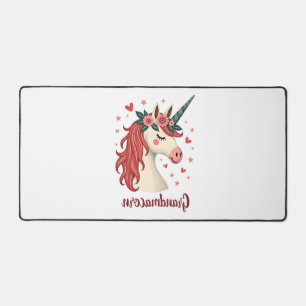 Vintage Grandmacorn Unicorn Floral Birthday Grandm Desk Mat