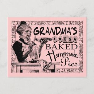 Vintage Grandma's Homemade Pies Gifts Postcard