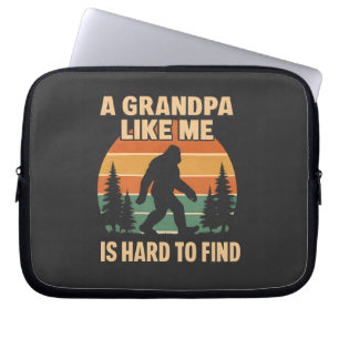 Vintage Grandpa Bigfoot Retro Sasquatch Funny Laptop Sleeve