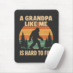 Vintage Grandpa Bigfoot Retro Sasquatch Funny Mouse Pad