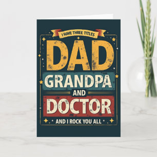 Vintage Grandpa Doctor Dad Card