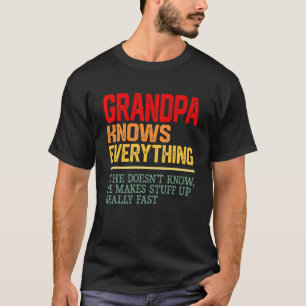 Vintage Grandpa Knows Everything Men Father's Day T-Shirt