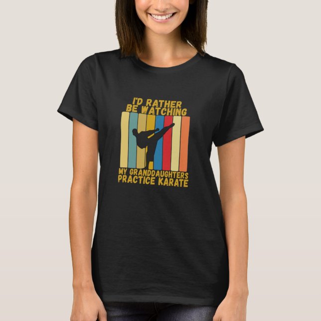 Vintage Grandparents Rather Watch Granddaughters K T-Shirt (Front)