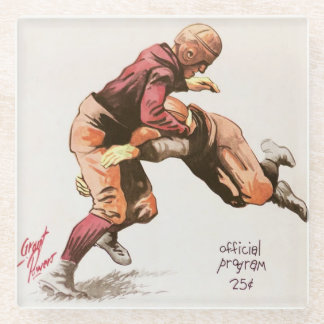 Vintage Grant Powers Football Program Coaster