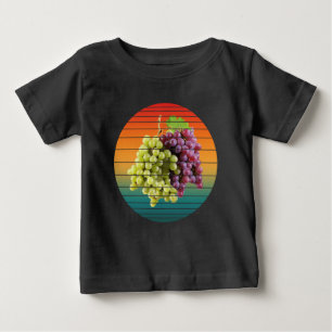 Vintage grape fruits food heathy vegan baby T-Shirt