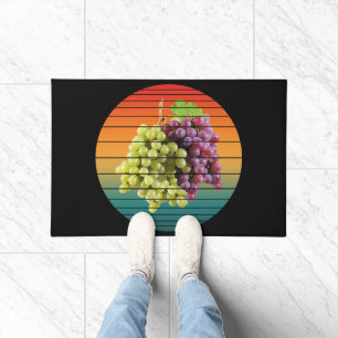 Vintage grape fruits food heathy vegan doormat