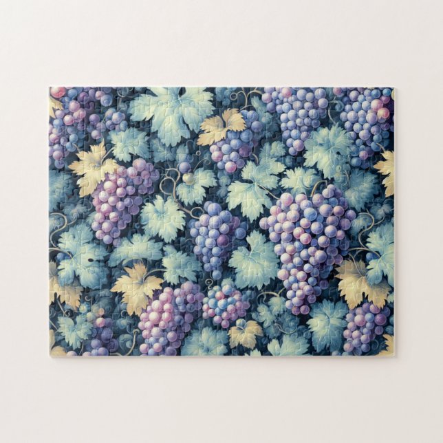 Vintage Grape Pattern Jigsaw Puzzle (Horizontal)