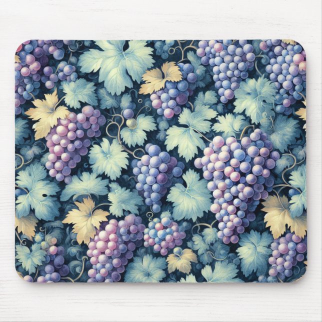 Vintage Grape Pattern Mouse Pad (Front)