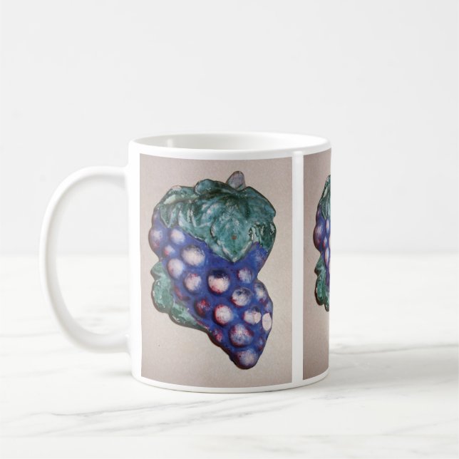 Vintage Grape Plaque Mug (Left)
