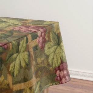 Vintage Grape Trellis Pattern Tablecloth