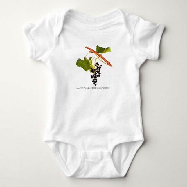 Vintage grapes baby bodysuit (Front)