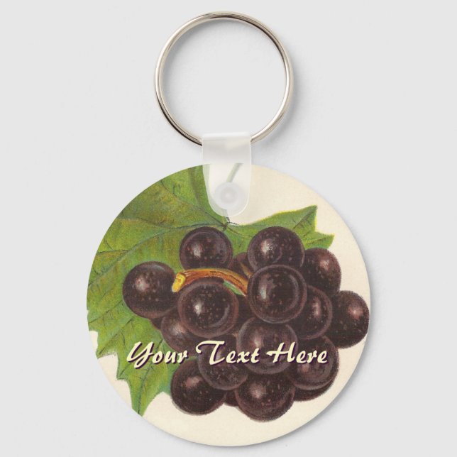 Vintage Grapes Keychain (Front)
