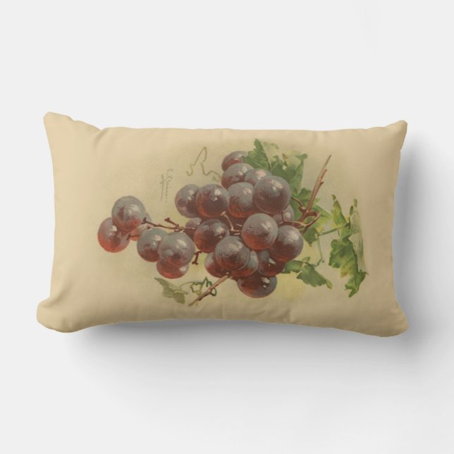 Vintage grapes lumbar cushion (Front)