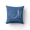 Vintage Grapevine Blue Personalised Wedding Pillow