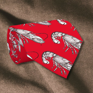 Vintage graphic lobster in red tie