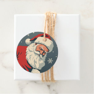 Vintage Graphic Santa Clause Gift Tags