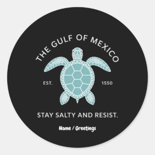 Vintage Graphic Sea Turtle Gulf of Mexico T-Shirt Classic Round Sticker