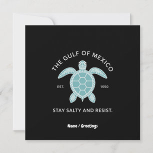 Vintage Graphic Sea Turtle Gulf of Mexico T-Shirt Invitation
