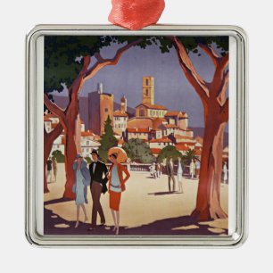 Vintage Grasse Summer Art Metal Ornament