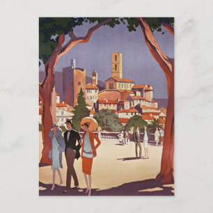 Vintage Grasse Summer Art Postcard