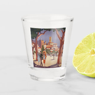 Vintage Grasse Summer Art Shot Glass