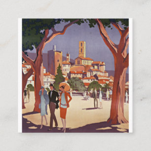 Vintage Grasse Summer Art Square Business Card