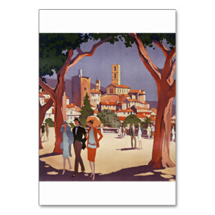 Vintage Grasse Summer Art Table Number