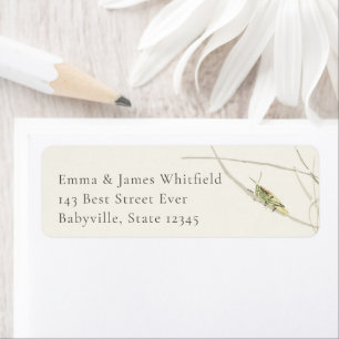 Vintage Grasshopper Return Address Label
