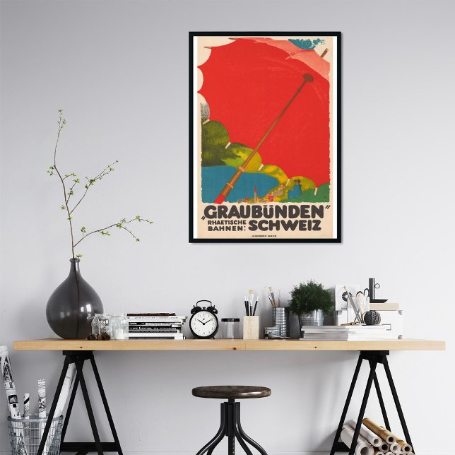 Vintage Graubünden Switzerland Travel Poster (Creator Uploaded)