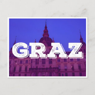vintage Graz Austria city d'Autriche Travel Postcard