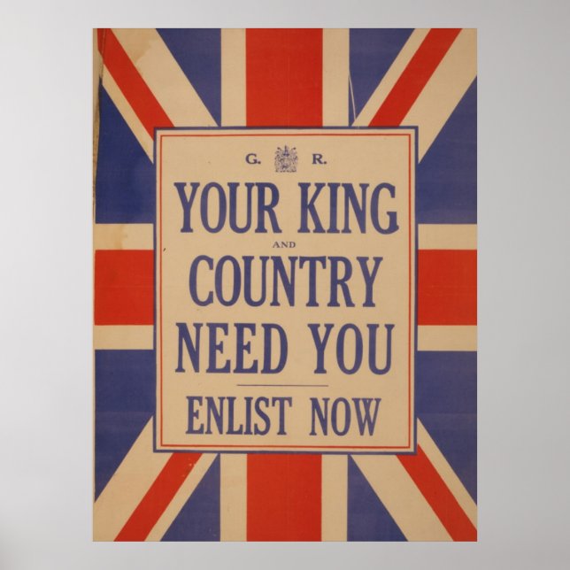 Vintage Great Britain Flag Poster (Front)