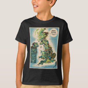 Vintage Great Britain Resources Map T-Shirt