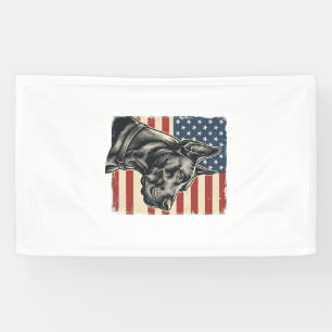 Vintage Great Dane Patriotic Flag Vector Design_1 Banner