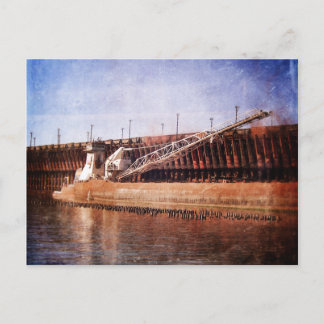 Vintage Great Lakes Freighter Postcard