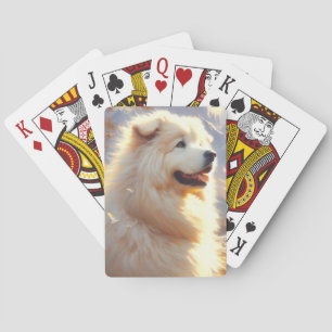 Vintage Great Pyrenees  Dog Painting Playing Cards