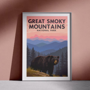 Vintage Great Smoky Mountains Park Poster