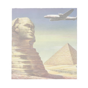 Vintage Great Sphinx of Giza, Pyramids of Egypt Notepad