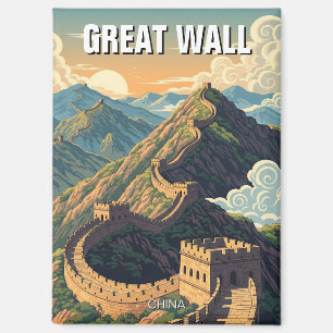 Vintage Great Wall of China Travel Magnet