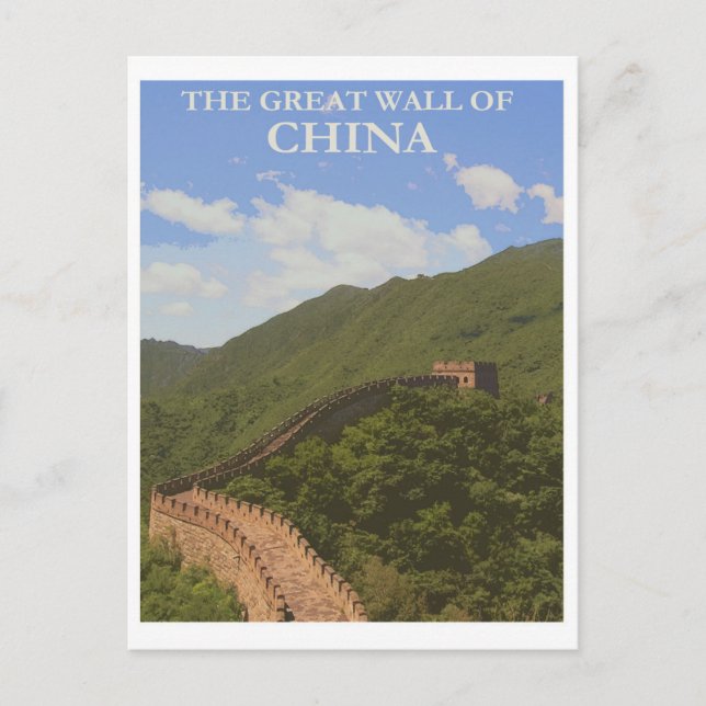 Vintage Great Wall of China Travel Postcard (Front)