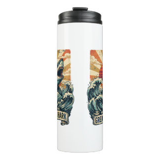 Vintage Great White Shark - Ocean Adventure T-Shir Thermal Tumbler