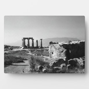 Vintage Greece Ancient Corinth Apollo temple Plaque