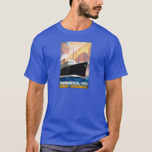 Vintage Greece and Istanbul Ocean Liner Travel T-Shirt
