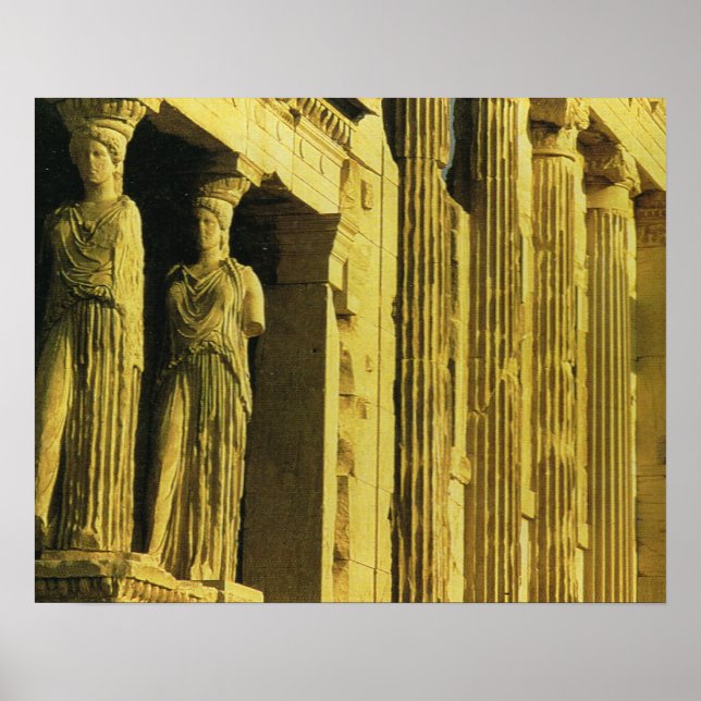 Vintage Greece, Athens, Acropolis, Parthenon Poster (Front)