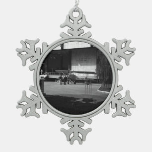 Vintage Greece Athens Army Museum Snowflake Pewter Christmas Ornament