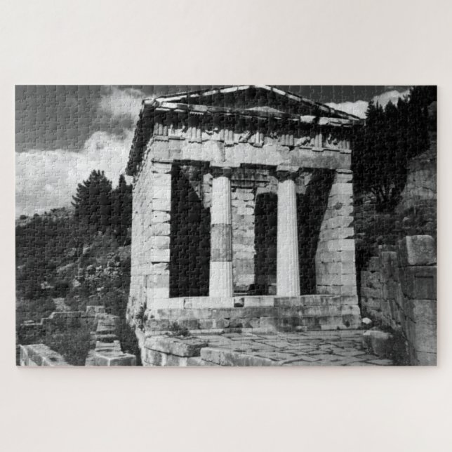 Vintage Greece Delphi Athenian Treasury Jigsaw Puzzle (Horizontal)