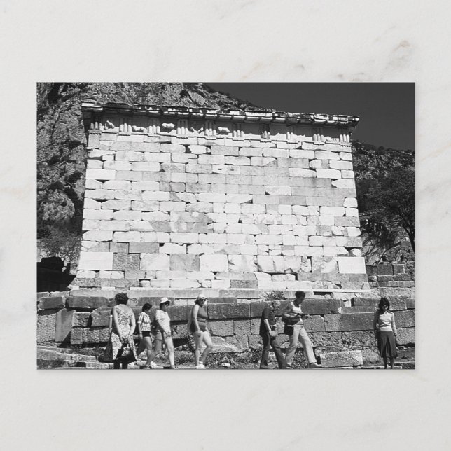 Vintage Greece Delphi Athenian Treasury Postcard (Front)