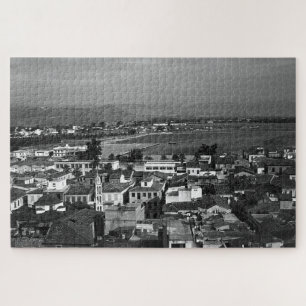 Vintage Greece Nafplion beach Jigsaw Puzzle